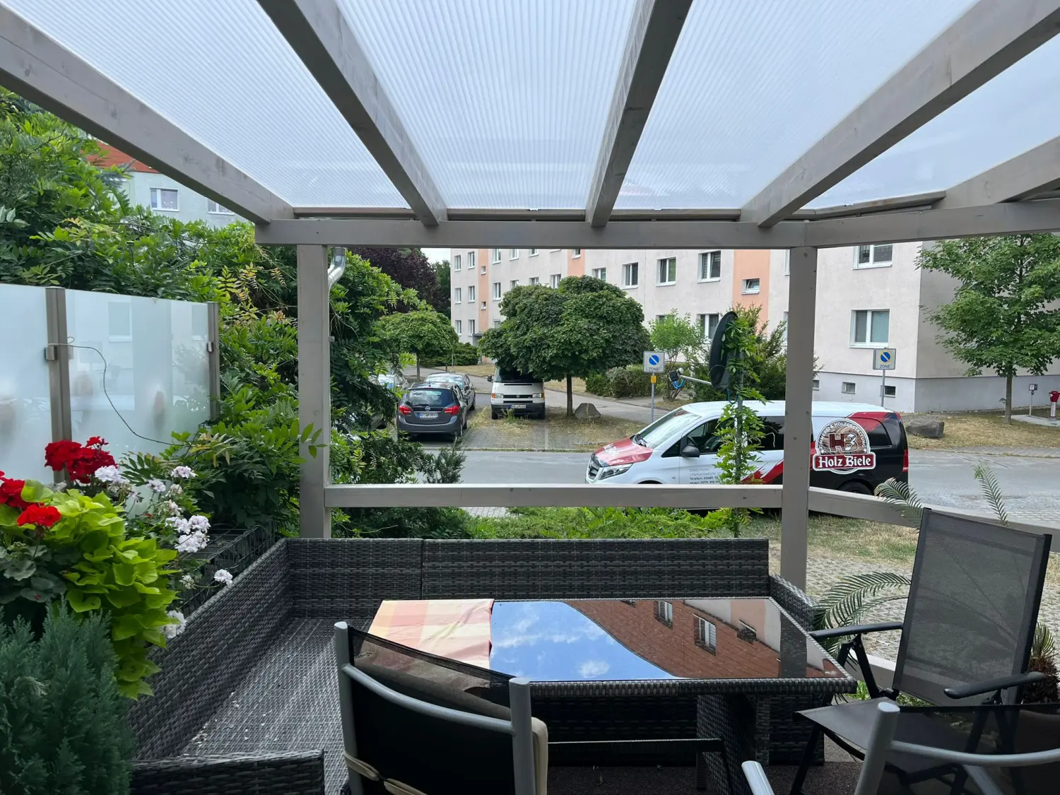 Hier verschiedene Terrassendächer von Holz Biele